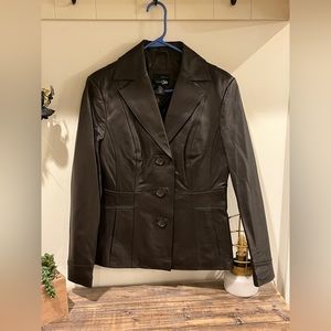NWOT - Genuine Leather Jacket - East 5th - Size Small - Dark Brown